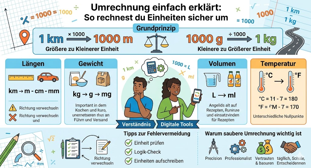 Umrechnung einfach erklärt So rechnest du Einheiten sicher um umrechnung
