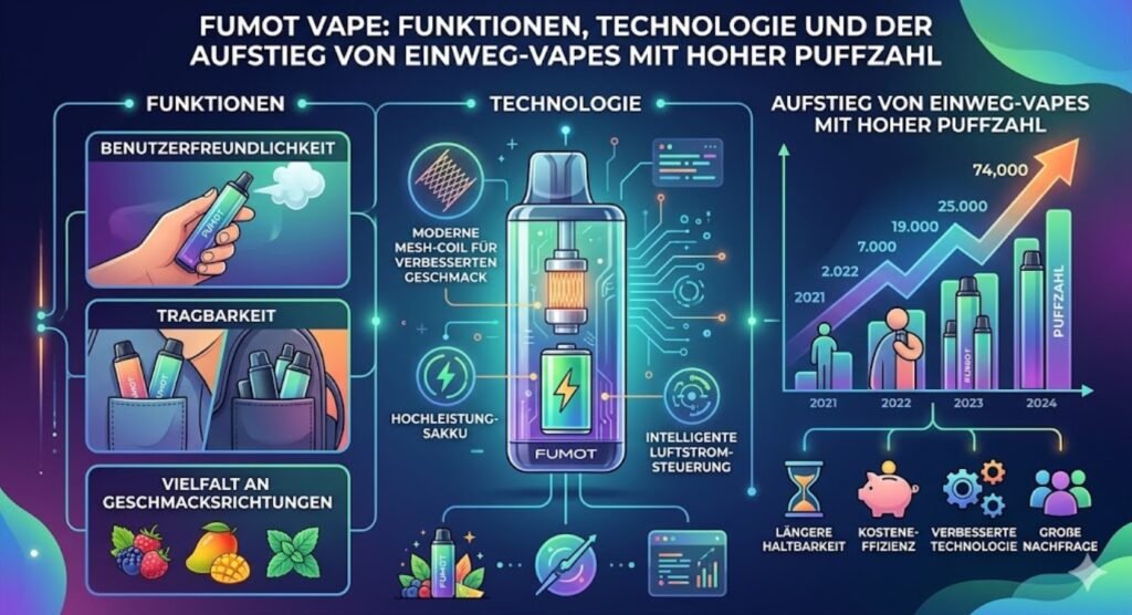 Fumot Vape: Funktionen, Technologie und der Aufstieg von Einweg-Vapes mit hoher Puffzahl fumot vape